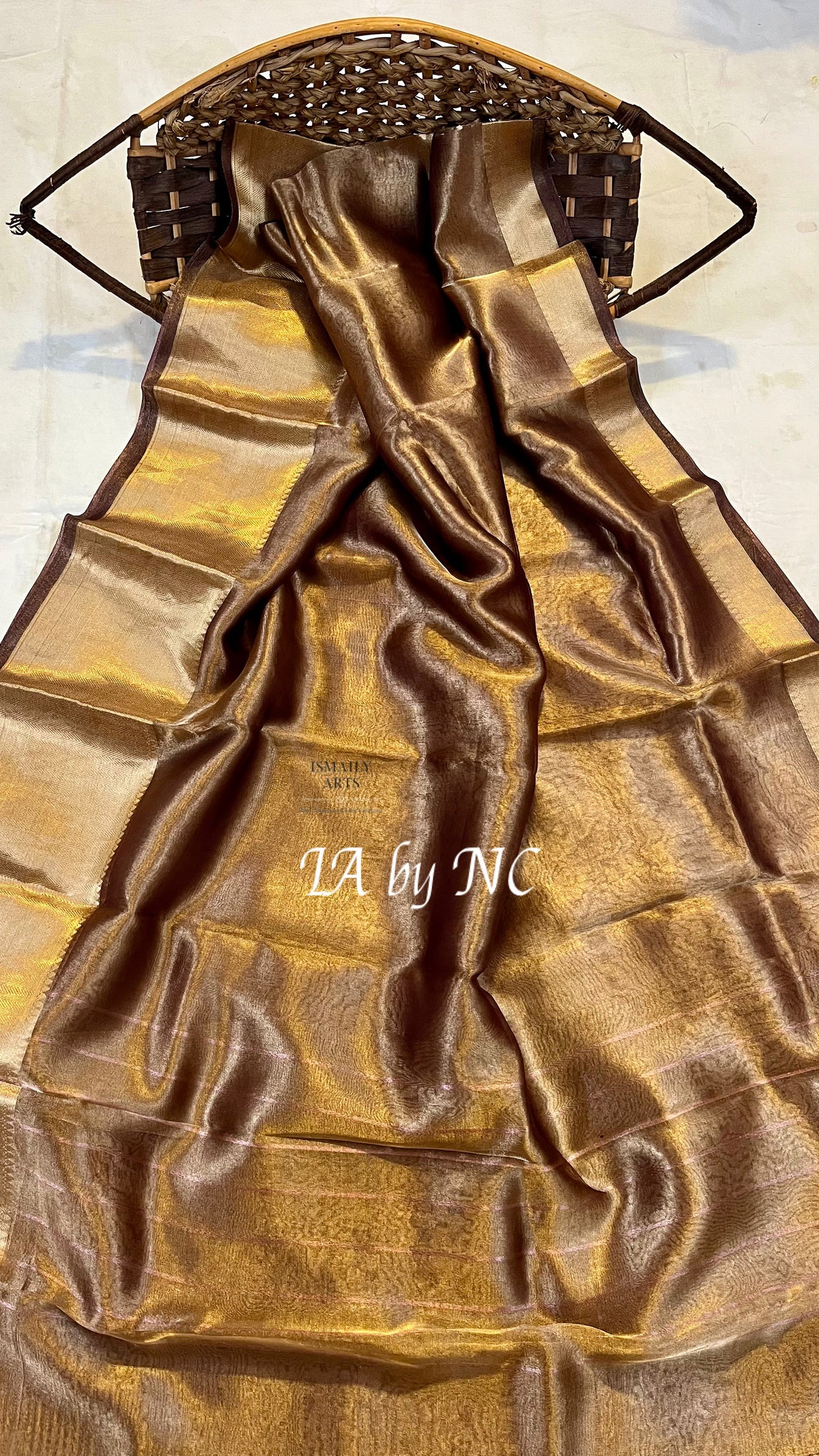Mahogany Banarasi Pure Tissue Silk Saree