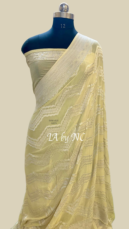 Mellow Banarasi Pure Khaddi Georgette Saree