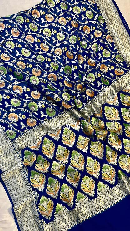 German Banarasi Pure Khaddi Georgette Saree