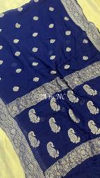 Space Banarasi Pure Khaddi Georgette Kadwa Saree
