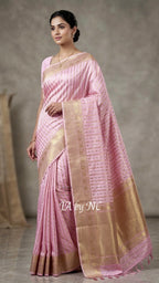 Baby Banarasi Pure Katan Silk Kadwa Raw Mango Pattu Saree