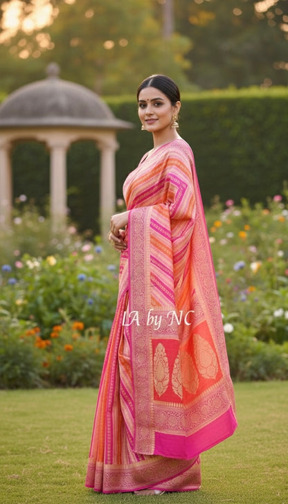 Punch Banarasi Pure Chiffon Georgette Saree