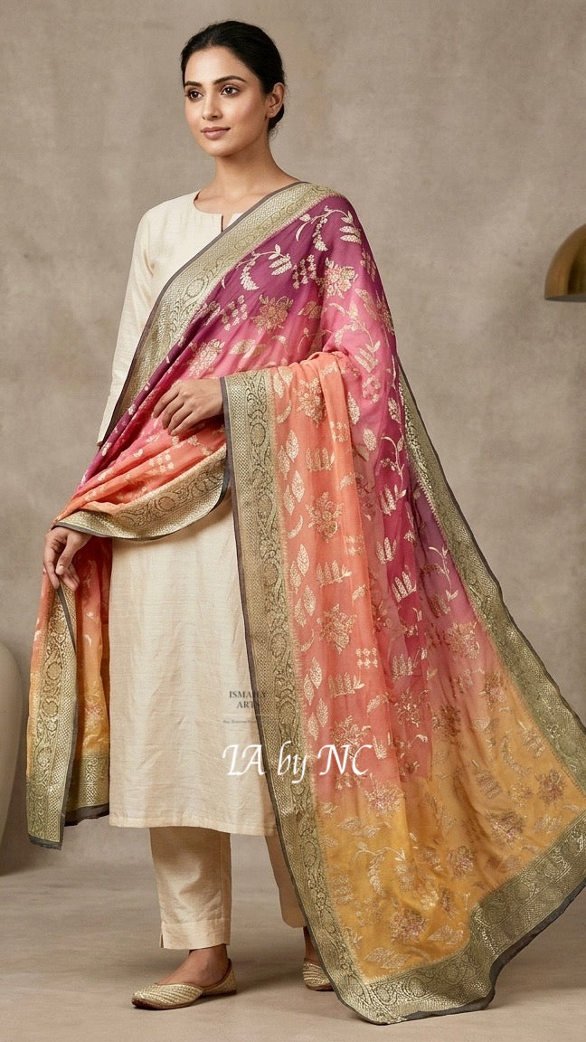 Banarasi Pure Khaddi Georgette Dupatta