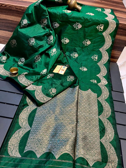 Sacramento Banarasi Pure Katan Silk Kadwa Saree