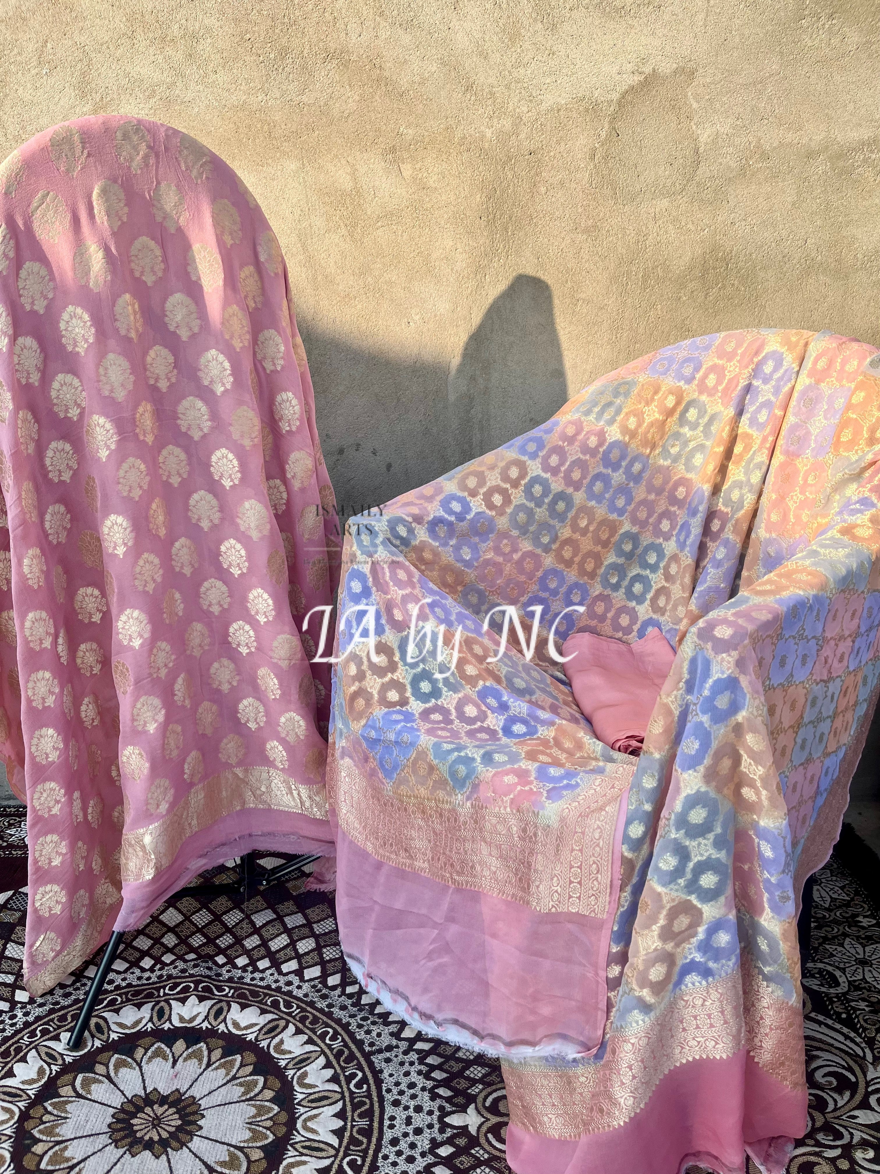 French Banarasi Pure Khaddi Georgette Dress Materials