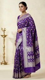 Grape Banarasi Pure Munga Silk Saree