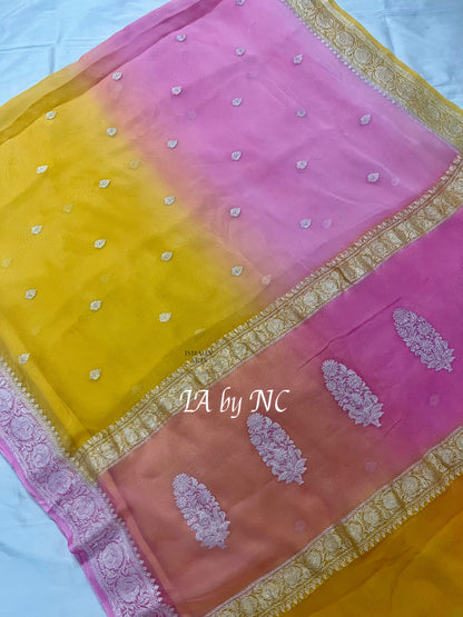 Banarasi Pure Khaddi Georgette Kadwa Saree