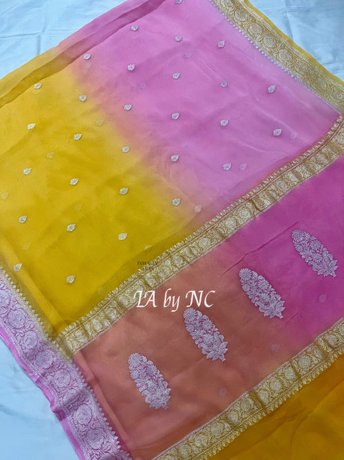 Banarasi Pure Khaddi Georgette Kadwa Saree