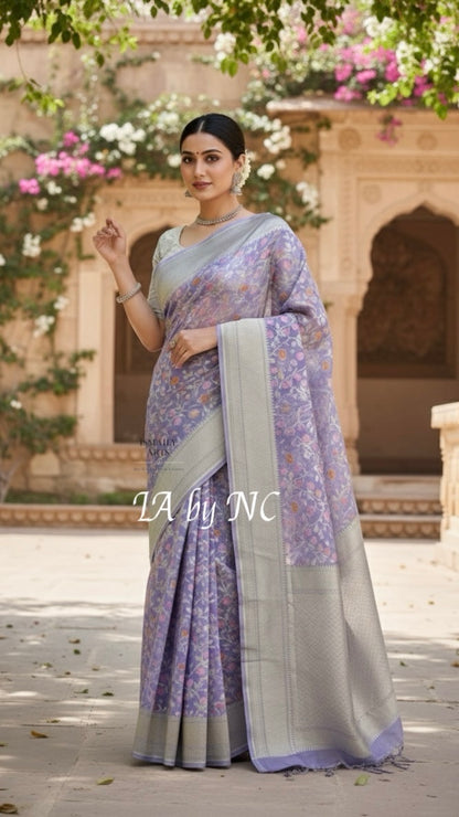 Ultra Banarasi Pure Khaddi Georgette Saree