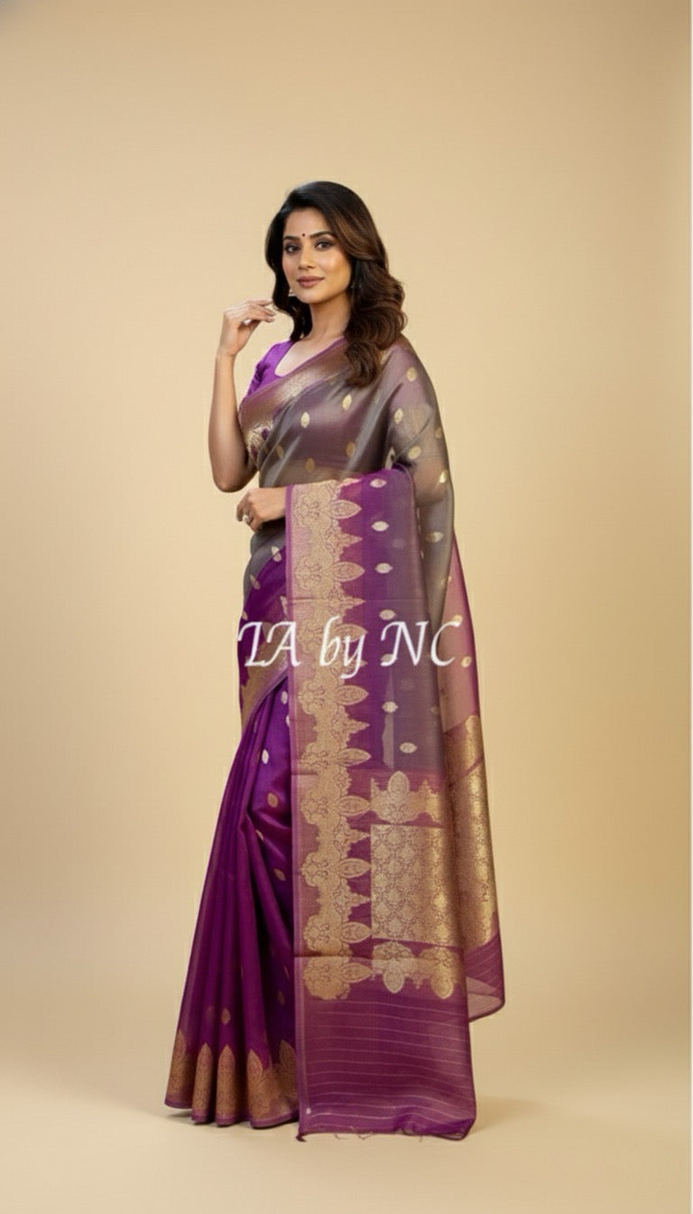 Banarasi Pure Kora Silk Kadwa Saree