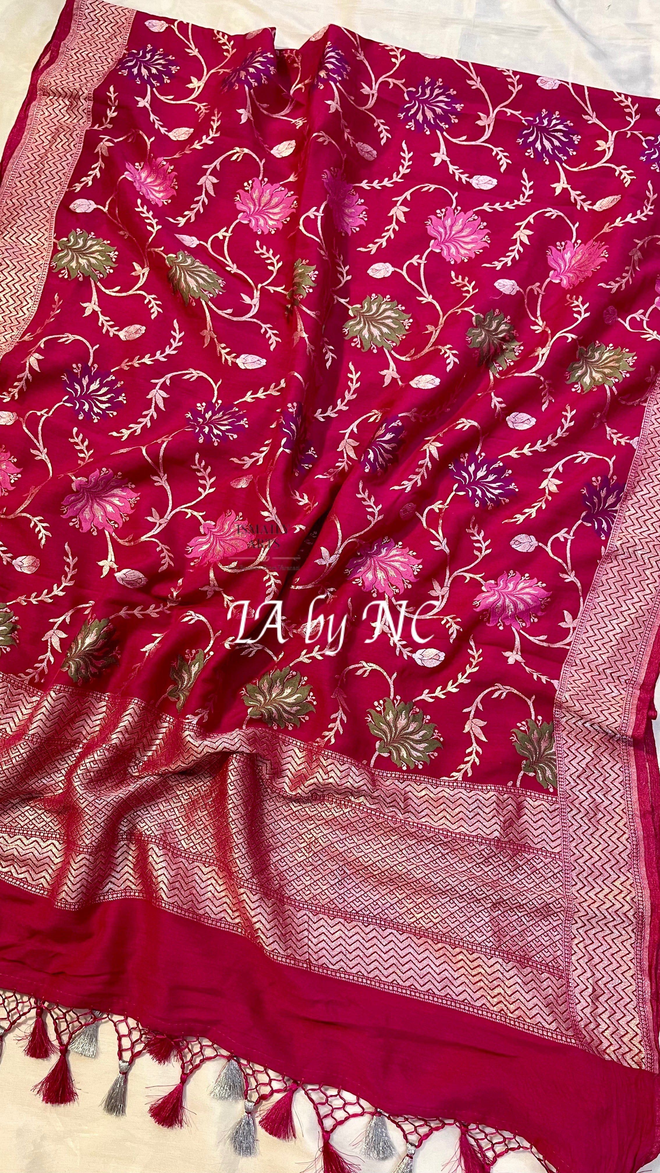 Ruby Banarasi Pure Munga Silk Dupatta