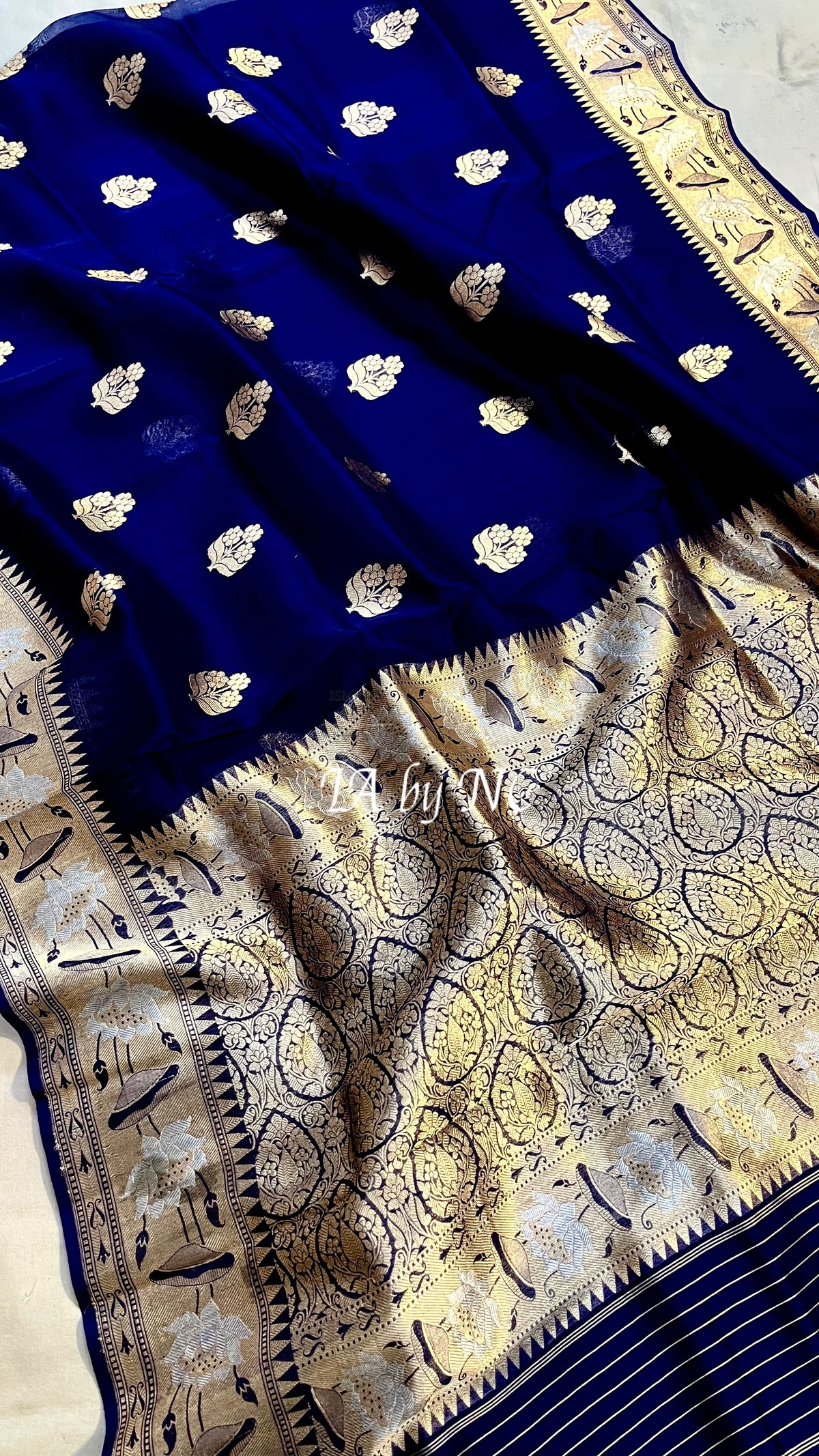Space Banarasi Pure Kora Silk Kadwa Saree