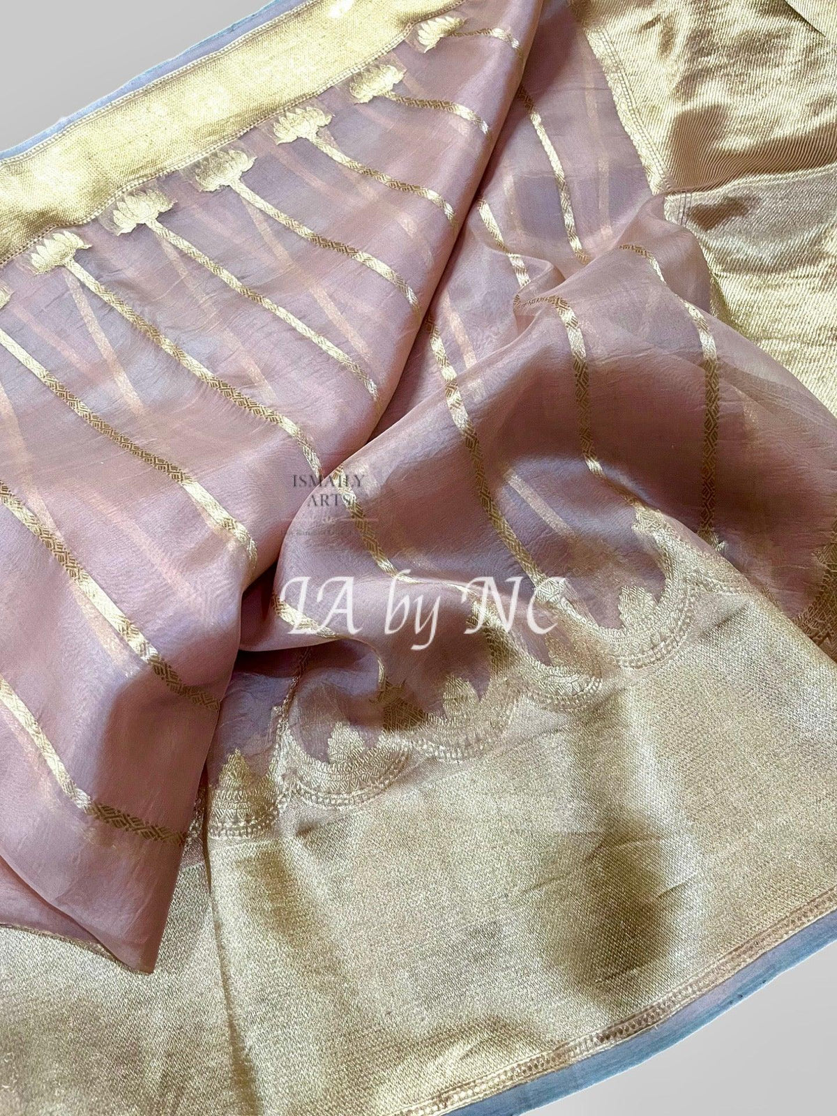 Lemonade Banarasi Pure Kora Organza Kadwa Saree