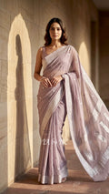 Natural Banarasi Pure Khaddi Tissue Georgette Kadwa Saree