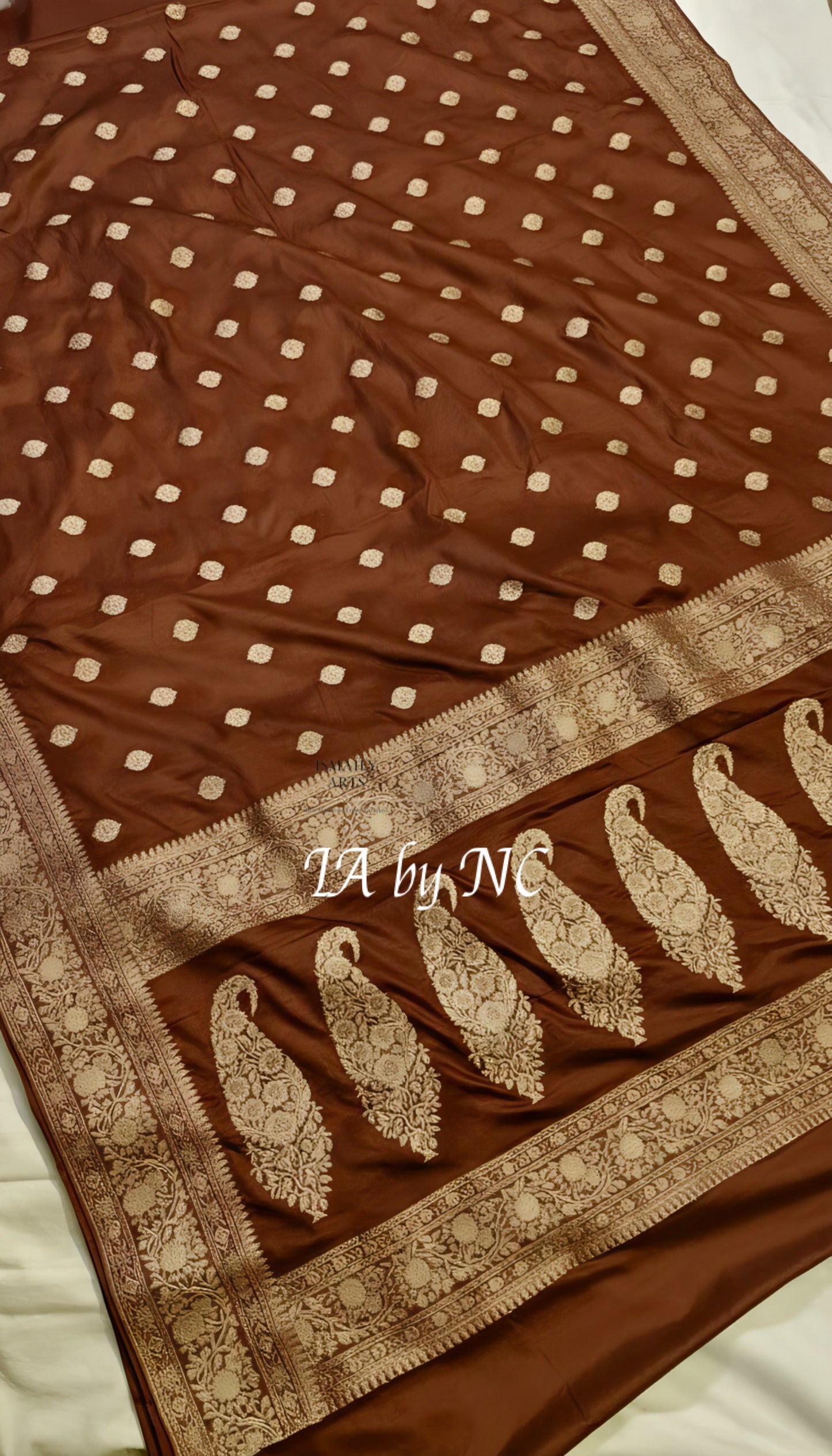 Hickory Banarasi Mashru Katan Silk Saree