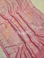 Punch Banarasi Pure Khaddi Tussar Georgette Brocade Saree