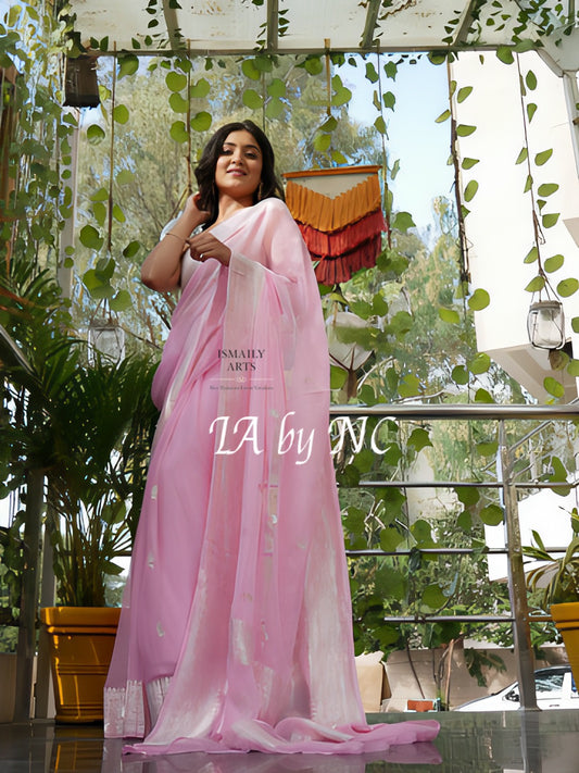 Baby Banarasi Pure Khaddi Georgette Kadwa Saree