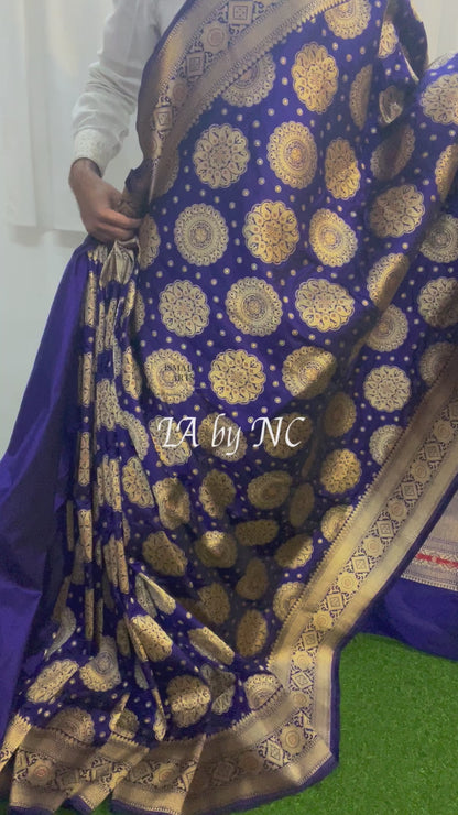 Royal Banarasi Pure Katan Silk Pattu Meenakari Saree