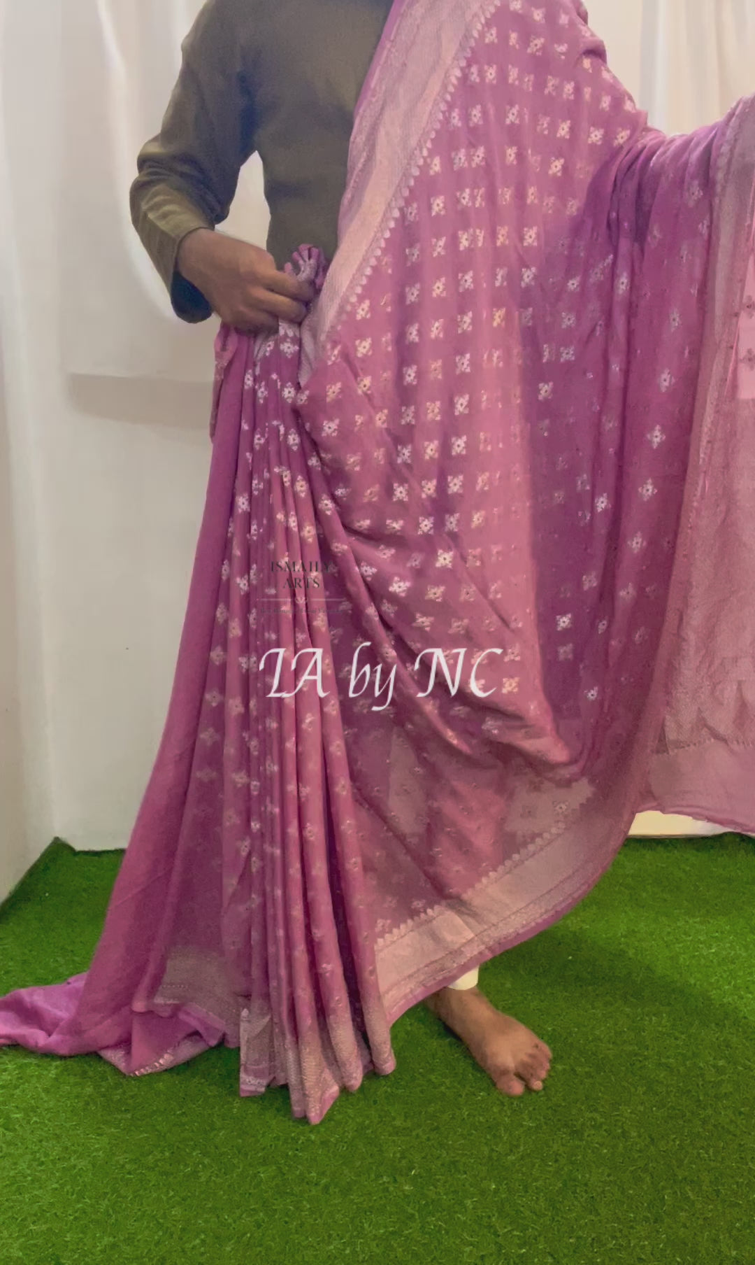 Thulian Banarasi Pure Khaddi Georgette Saree