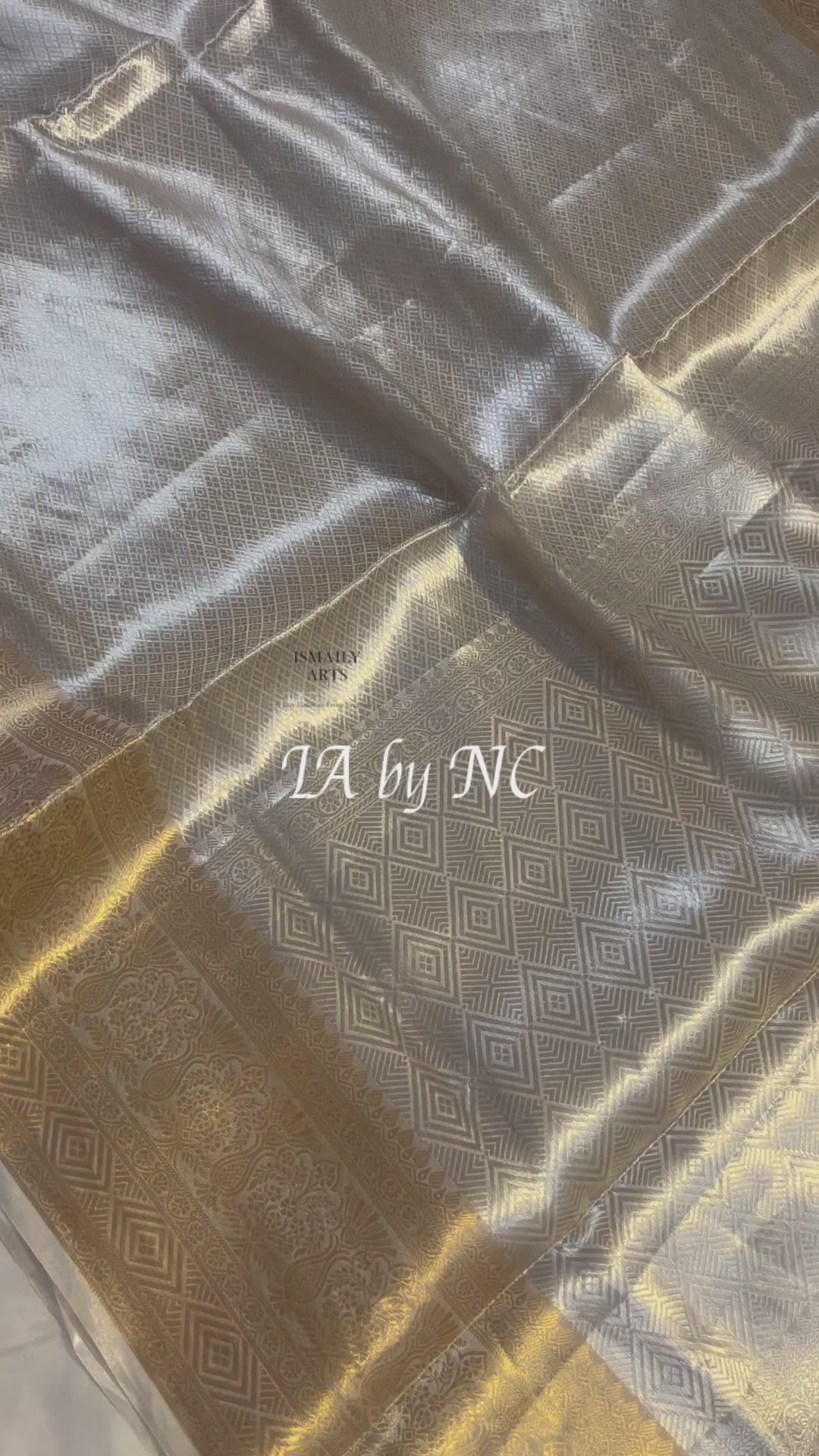 Offwhite Banarasi Pure Tissue Silk Brocade Saree