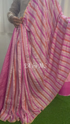 Pink Banarasi Pure Munga Silk Rangkat Saree