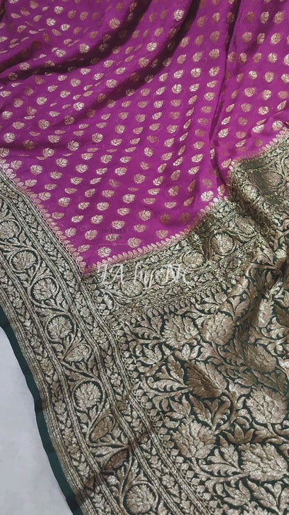 Fandango Banarasi Pure Khaddi Georgette Saree