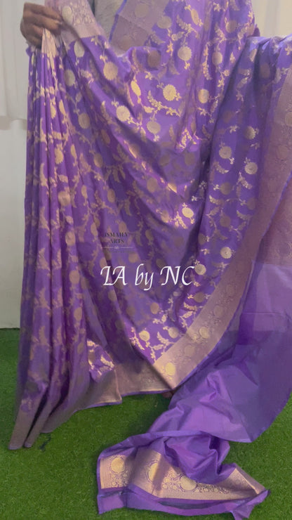 Amethyst Banarasi Pure Katan Silk Pattu Saree