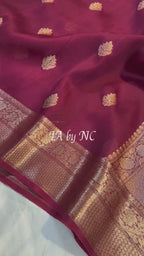 Sangria Banarasi Pure Kora Silk Kadwa Saree