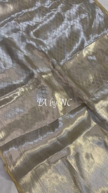 Goldenrod Banarasi Pure Tissue Silk Brocade Saree