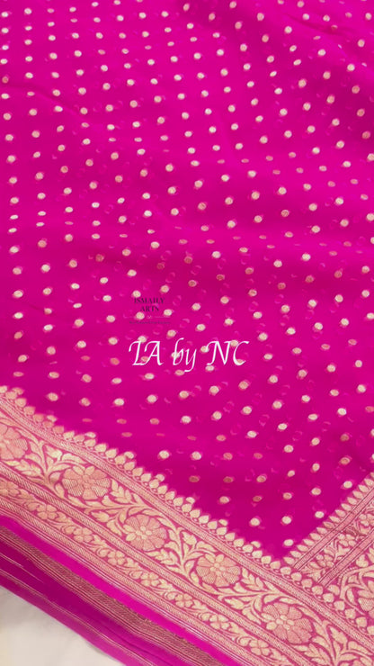 Rani Banarasi Pure Khaddi Georgette Saree