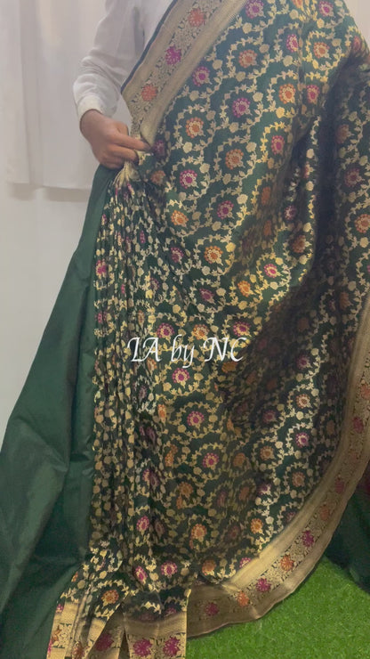 Sacramento Banarasi Pure Katan Silk Pattu Meenakari Saree
