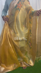 Bumblebee Banarasi Pure Tissue Silk Saree