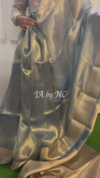Prussian Banarasi Pure Tissue Silk Saree