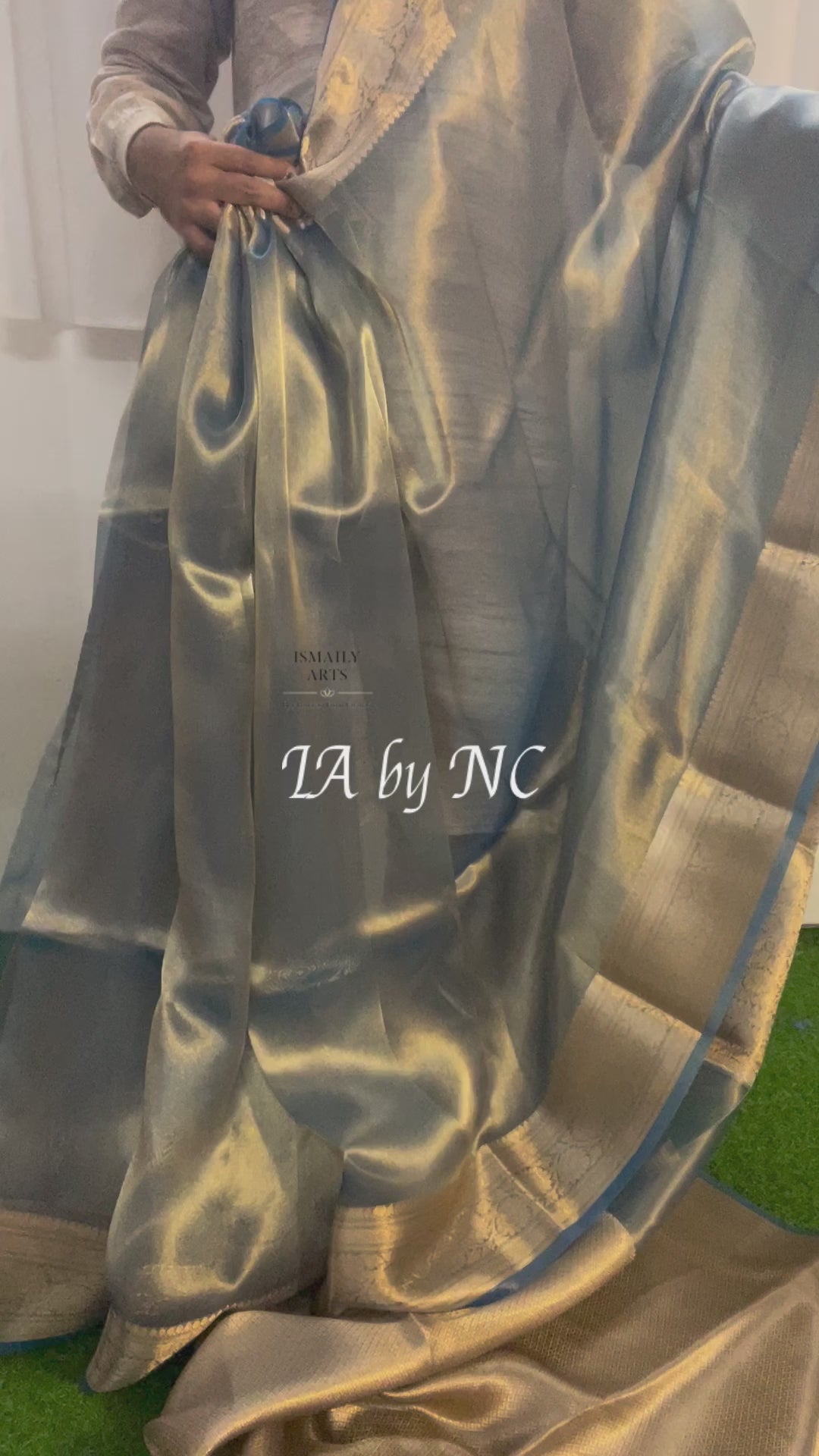 Prussian Banarasi Pure Tissue Silk Saree