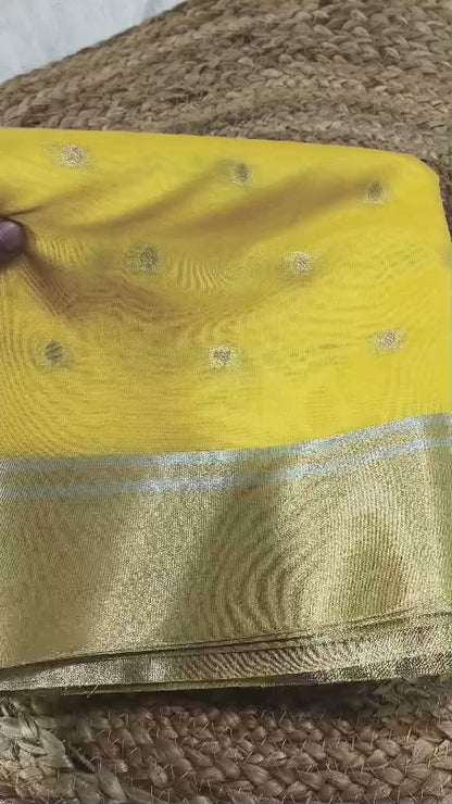 Nayanthara Inspired Banarasi Blend Cotton Silk Saree