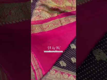 Hickory Banarasi Pure Khaddi Georgette Saree