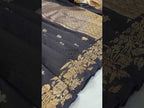 Black Banarasi Pure Khaddi Tussar Kadwa Saree