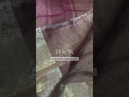 Maroon Banarasi Pure Tissue Silk Saree