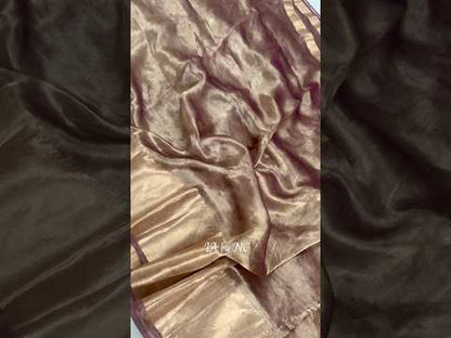 Bronze Banarasi Pure Tissue Silk Saree