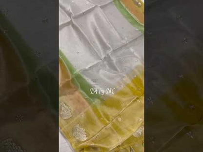 OffWhite Banarasi Pure Tissue Silk Designer Saree