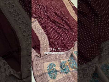 Hickory Banarasi Pure Khaddi Georgette Saree