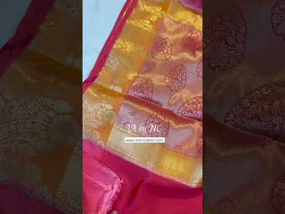 Punch Banarasi Pure Katan Silk Raw Mango Saree