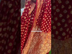 Crimson Banarasi Pure Khaddi Georgette Saree
