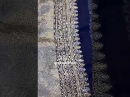 Space Banarasi Pure Khaddi Georgette Saree