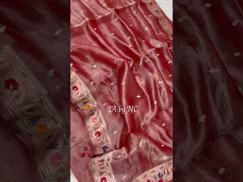 Burgundy Banarasi Pure Tissue Silk Designer Saree