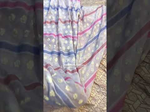 Smoky Salmon Banarasi Pure Khaddi Georgette Saree