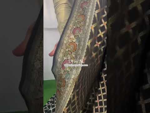Black Banarasi Pure Khaddi Georgette Saree