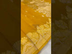 Goldenrod Banarasi Pure Kora Silk Kadwa Saree
