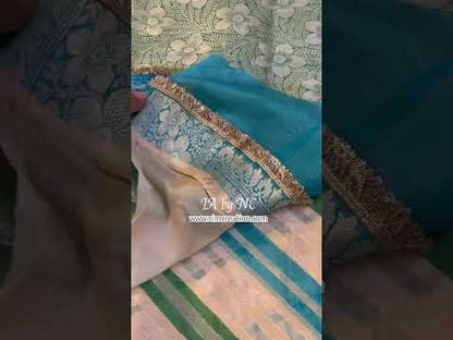 Beige Banarasi Pure Chiffon Georgette Saree