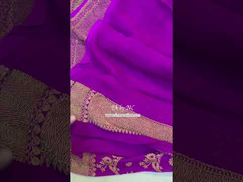 Lollipop Banarasi Pure Khaddi Georgette Saree